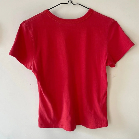 F21 Red cotton  t-shirt with “Hamptons” embroidered writing‎ - Picture 5 of 6